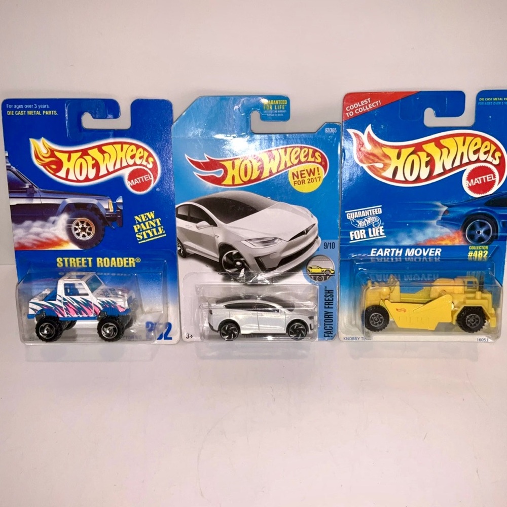 New Lot Of 3  Hot Wheels #Tesla Model X ; 252; 482